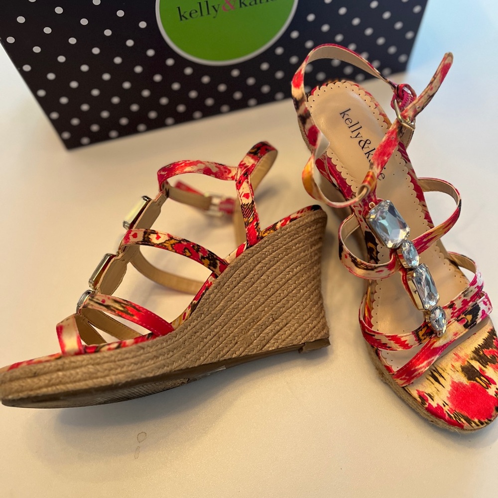 Kelly & Katie Women's colorful Wedge Sandals